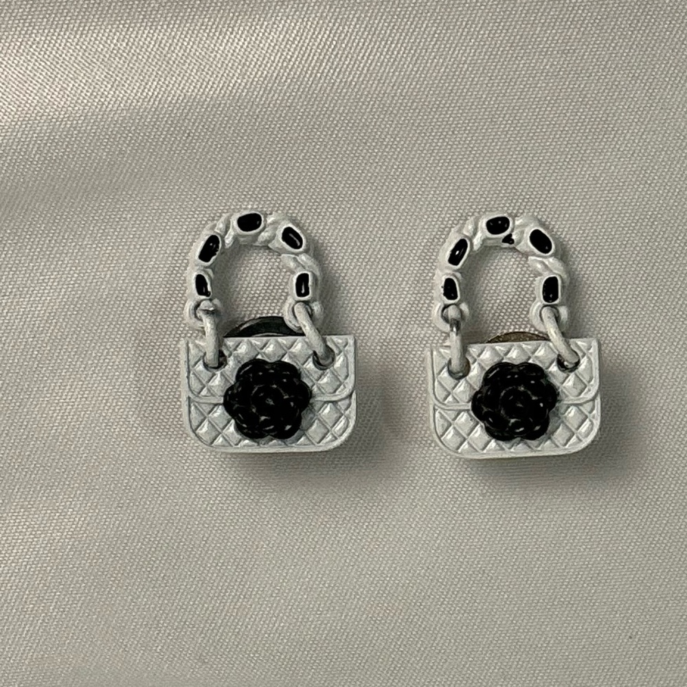 Black and white purses Croc Charms